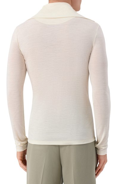 Джемпер JIL SANDER белого цвета по цене 43700 руб., арт. J47GC0021/J70021, фото 4 Джемпер JIL SANDER, арт. J47GC0021/J70021, фото 4
