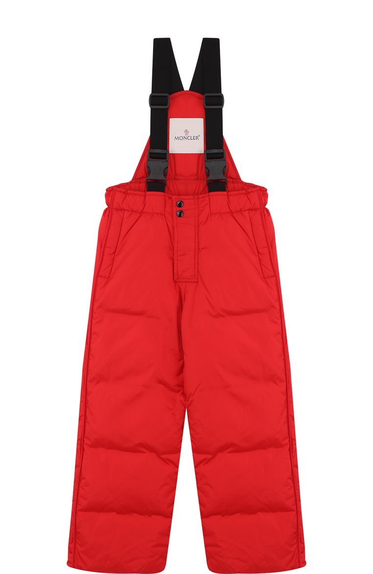 Детский пуховый комбинезон на �подтяжках MONCLER ENFANT красного цвета, арт. D2-954-14344-05-68352/4-6A | Фото 1 (Статус проверки: Проверена категория; Материал внешний: Пух и перо, Синтетический материал; Материал подклада: Синтетический материал; Ювелирные украшения: Назначено; Материал сплава: Проставлено; Драгоценные камни: Проставлено; Мальчики Кросс-КТ: Комбинезон-верхняя одежда; Рукава: Без рукавов; Ростовка одежда: 4 года | 104 см, 5 лет | 110 см, 6 лет | 116 см)