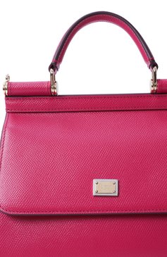 Женская сумка sicily small DOLCE & GABBANA фуксия цвета, арт. BB9003_BE9003_BI9003/A1001_1_ | Фото 3 (Материал: Натуральная кожа; Ремень/цепочка: На ремешке; Размер: small)