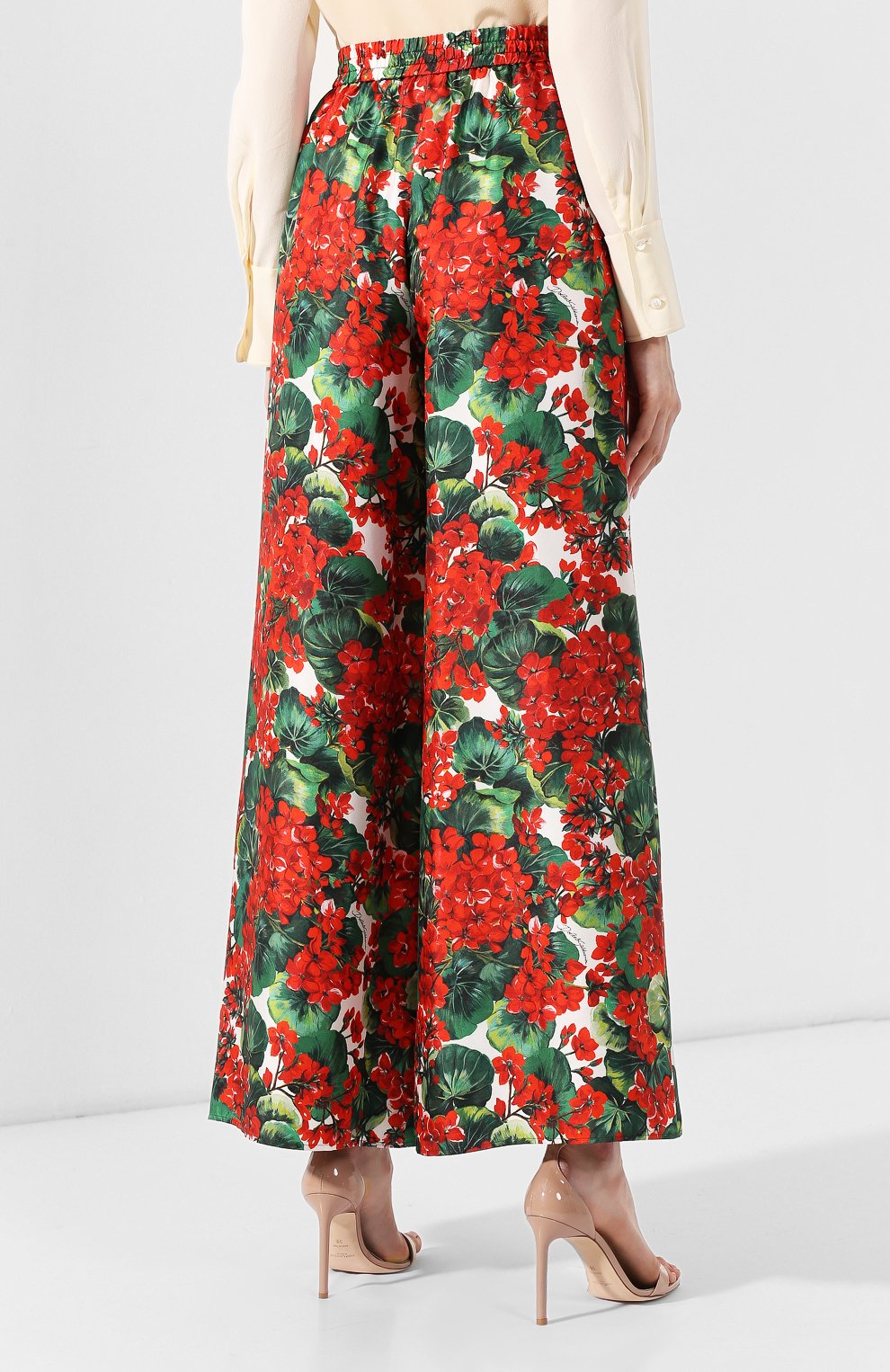 Шелковые брюки DOLCE & GABBANA, арт. FTBBFT/HS1ZW, фото 4