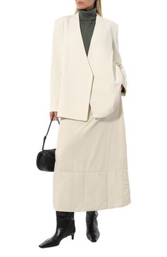 Женская юбка EMPORIO ARMANI кремового цвета, арт. 6R2N90/2NW3Z | Фото 2 (Длина Ж (юбки, платья, шорты): Макси; Материал внешний: Синтетический материал; Материал подклада: Синтетический материал; Женское Кросс-КТ: Юбка-одежда)