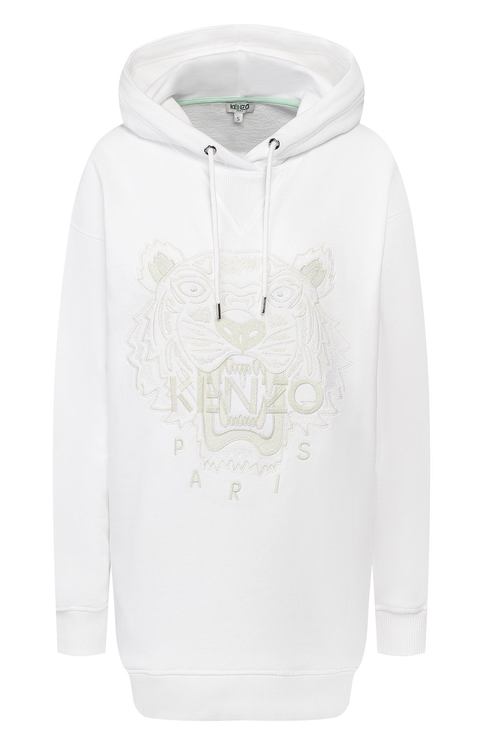 Хлопковое худи KENZO белого цвета по цене 29450 руб., арт. FA52SW9644XI, фото 1 Хлопковое худи KENZO, арт. FA52SW9644XI, фото 1