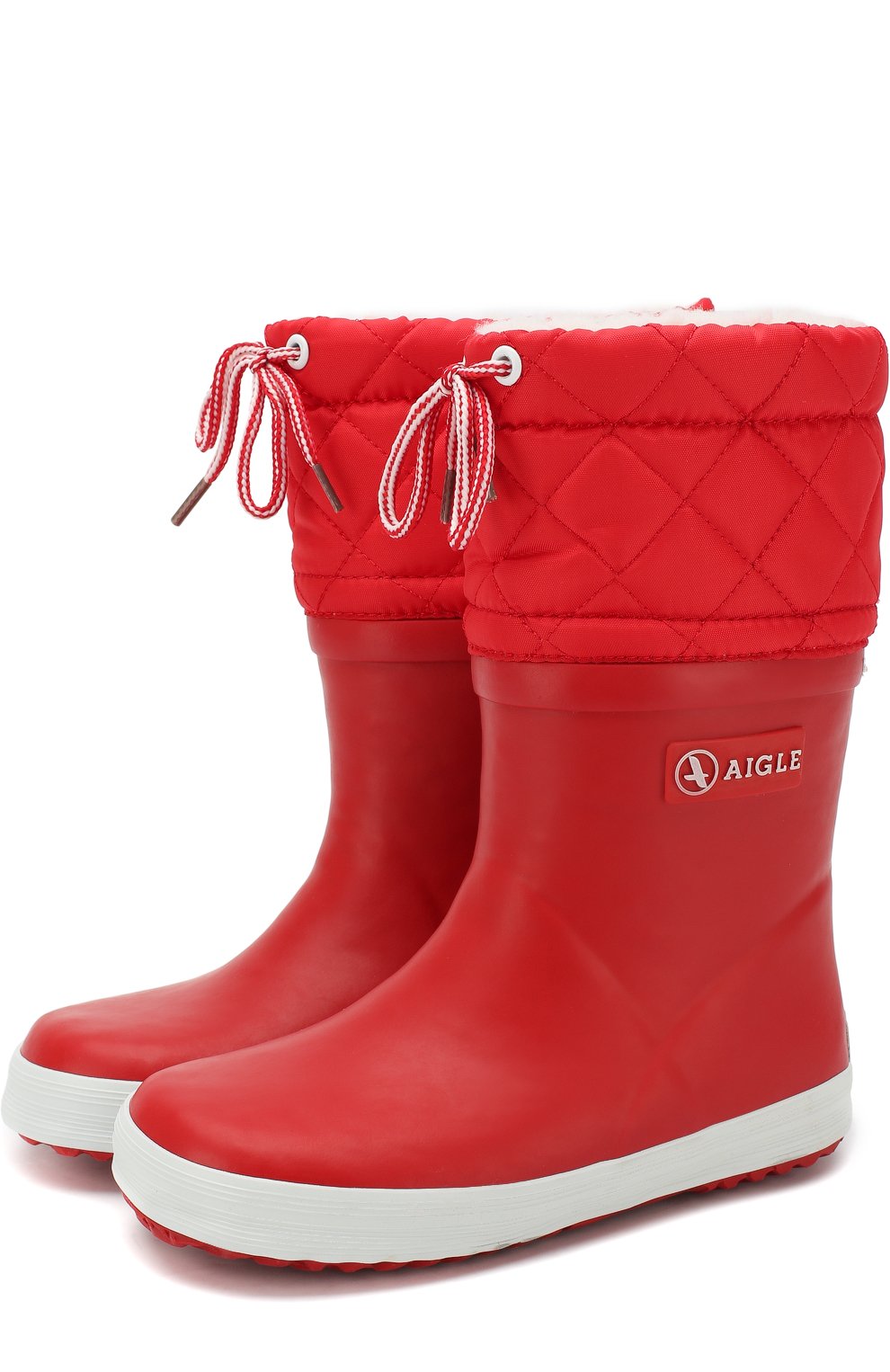 Сапоги резиновые AIGLE красного цвета по цене 5995 руб., арт. 245383/GIB0ULEE, фото 1 Сапоги резиновые AIGLE, арт. 245383/GIB0ULEE, фото 1