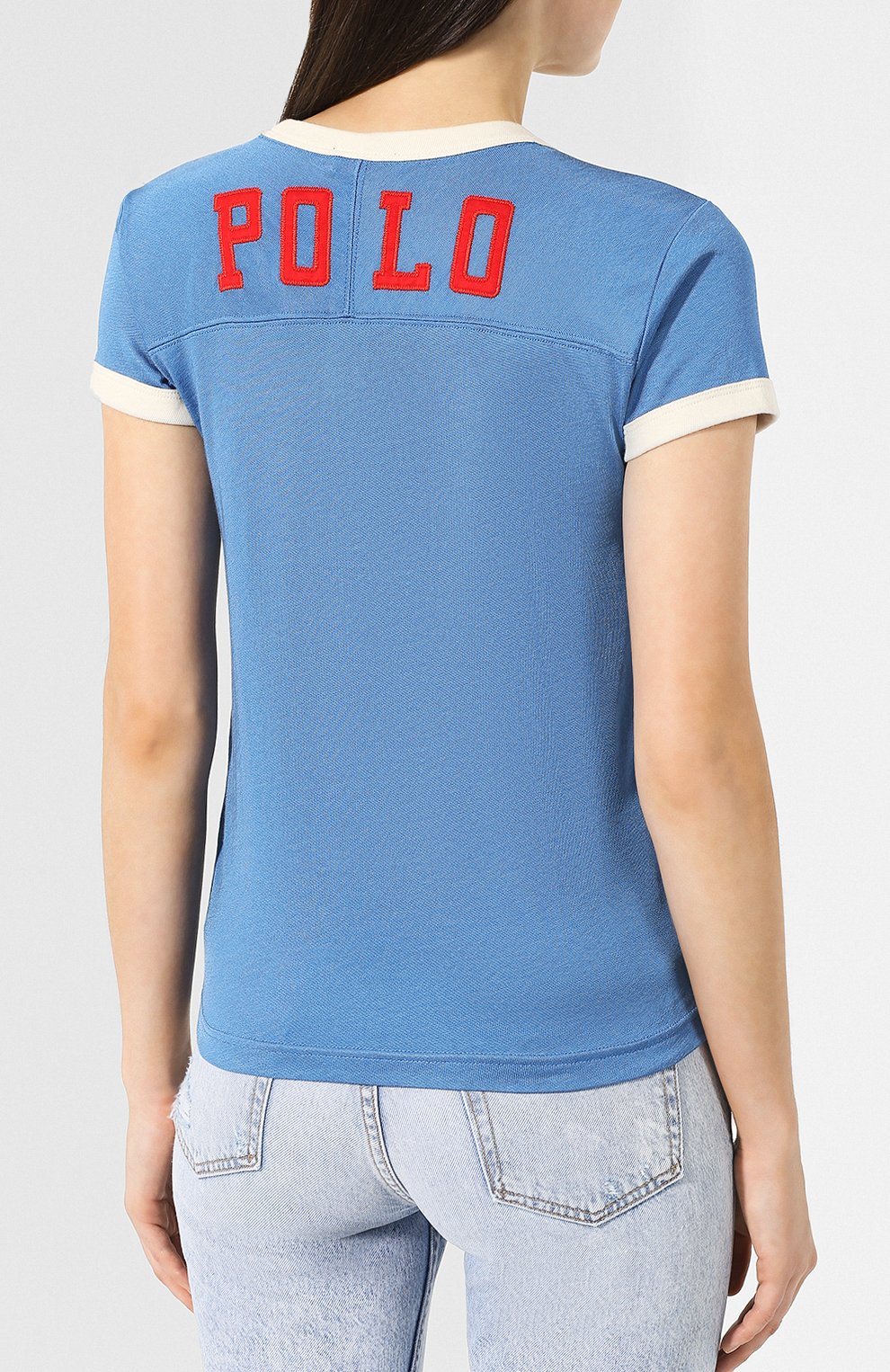 Футболка из смеси хлопка и вискозы POLO RALPH LAUREN, арт. 211752649, фото 4