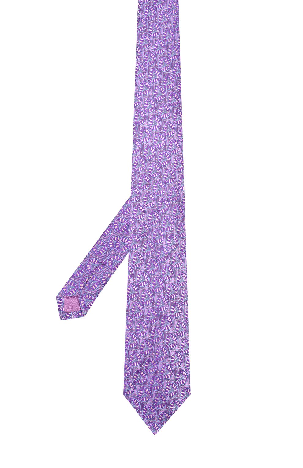Шелковый галстук с узором TURNBULL & ASSER сиреневого цвета по цене 15650 руб., арт. TIE002-BB202, фото 2 Шелковый галстук с узором TURNBULL & ASSER, арт. TIE002-BB202, фото 2