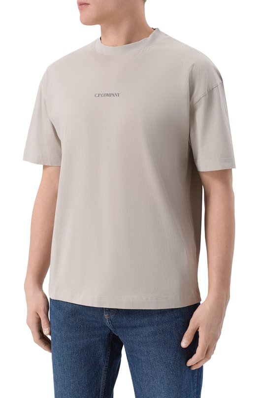 Хлопковая футболка C.P. Company 20CMTS087A/005100W Серый  20CMTS087A/005100W Фото 3
