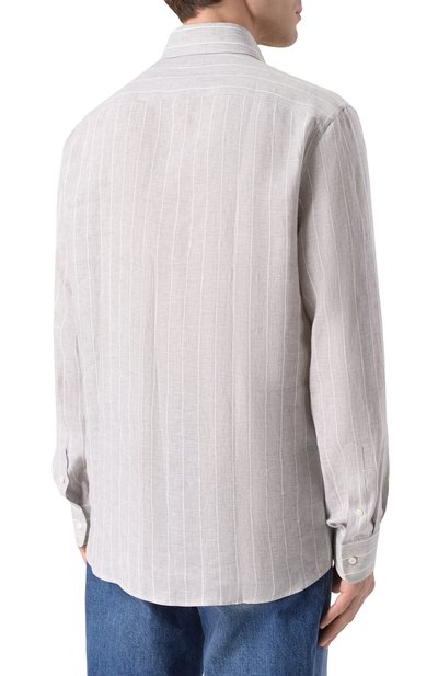 Льняная рубашка BRUNELLO CUCINELLI, арт. MA6860627, фото 4