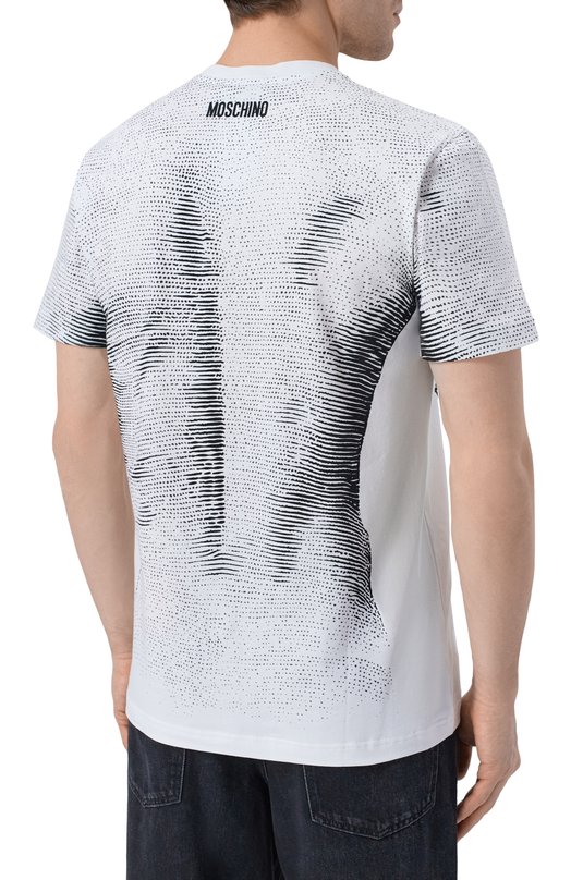 Хлопковая футболка Moschino A0724/0245 Белый  A0724/0245 Фото 4