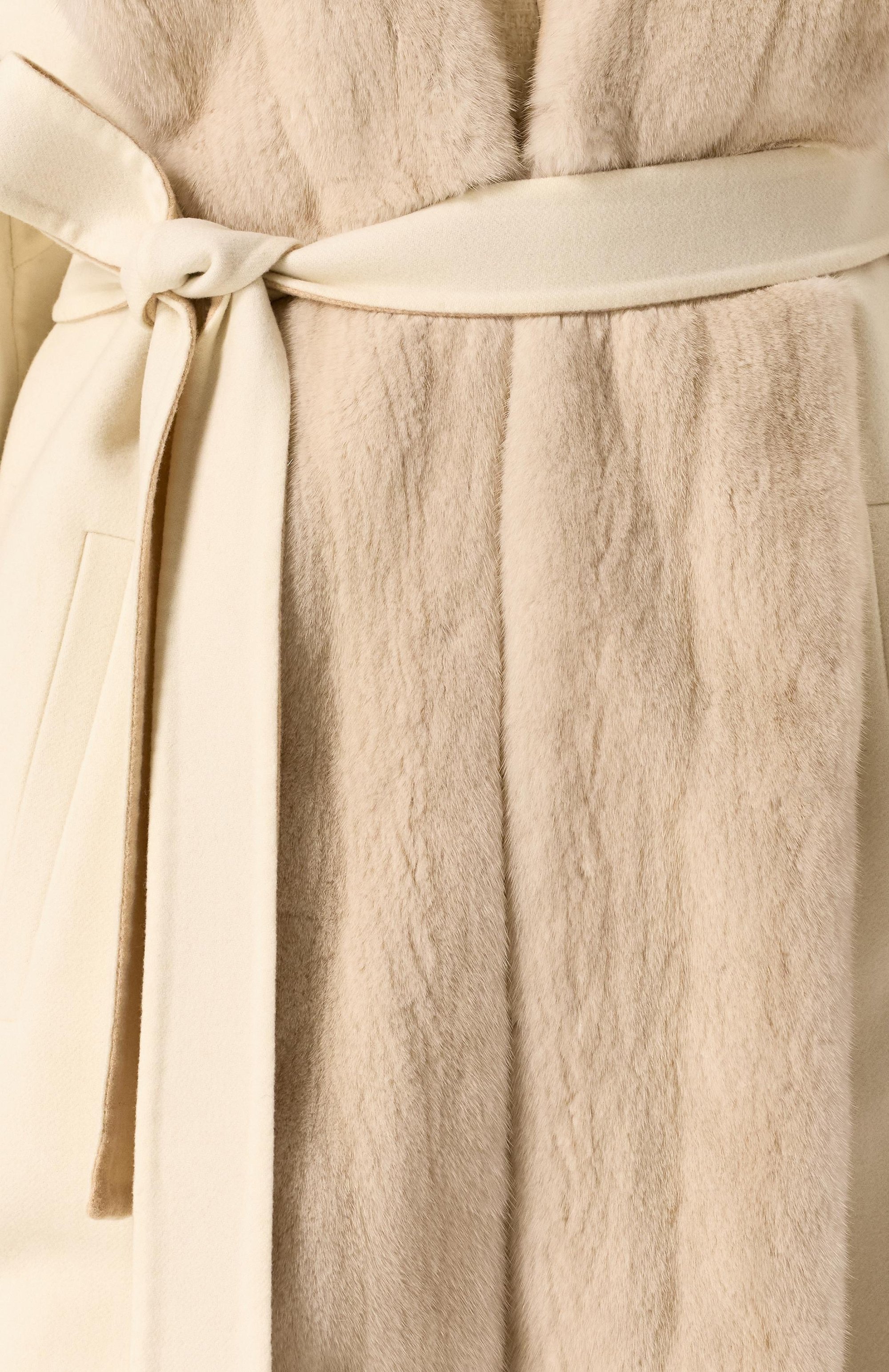 Шерстяное пальто с отделкой из норки MVST, арт. FTBPL-Y326V/DRG1520, фото 6