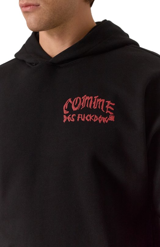 Хлопковое худи Comme des Fuckdown CFABM01807 Чёрный  CFABM01807 Фото 5