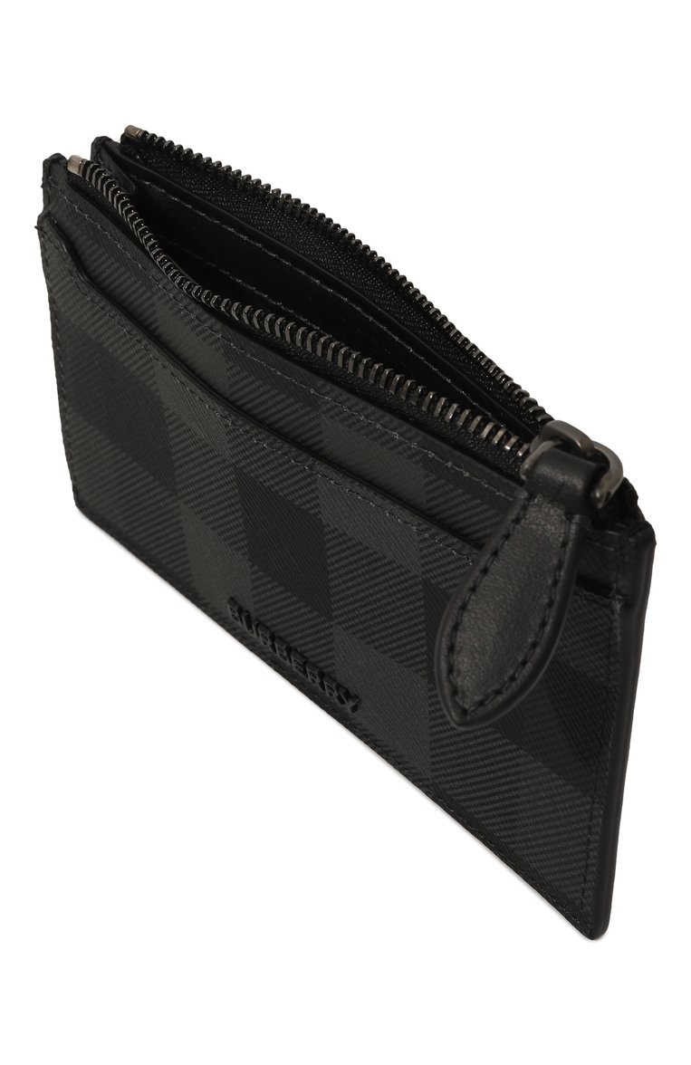 Мужской футляр для кредитных карт BURBERRY темно-серого цвета, арт. 8074106 | Фото 3 (Материал: Текстиль, Экокожа, Синтетический материал; Нос: Не проставлено)