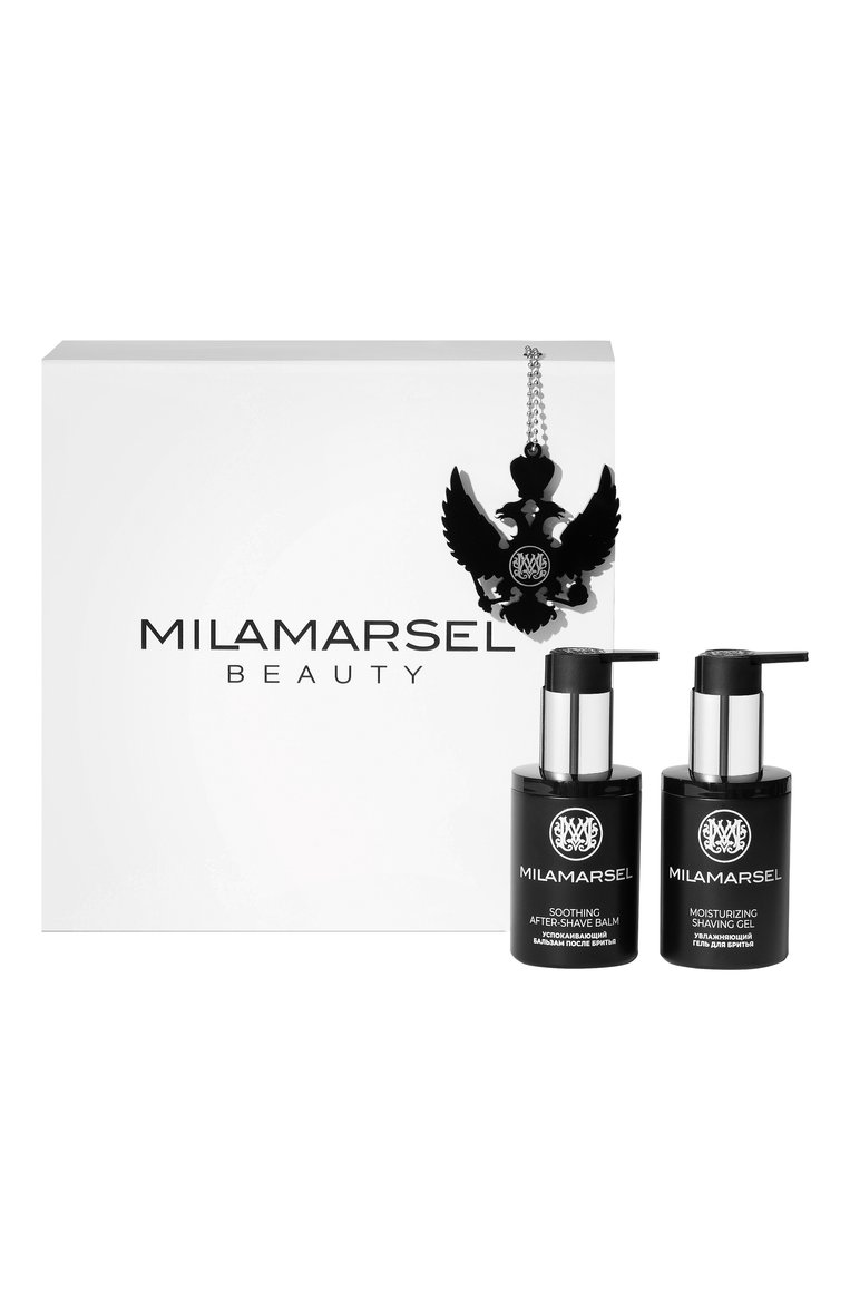 Мужская подарочный набор для мужчин (2x100ml) MILAMARSEL бесцветного цвета, арт. 4630225091734 | Фото 1 (Косметика кросс-кт: Уход М; Назначение: После бритья, Для бритья; Нос: Не проставлено; Региональные ограничения белый список (Axapta Mercury): Не проставлено)