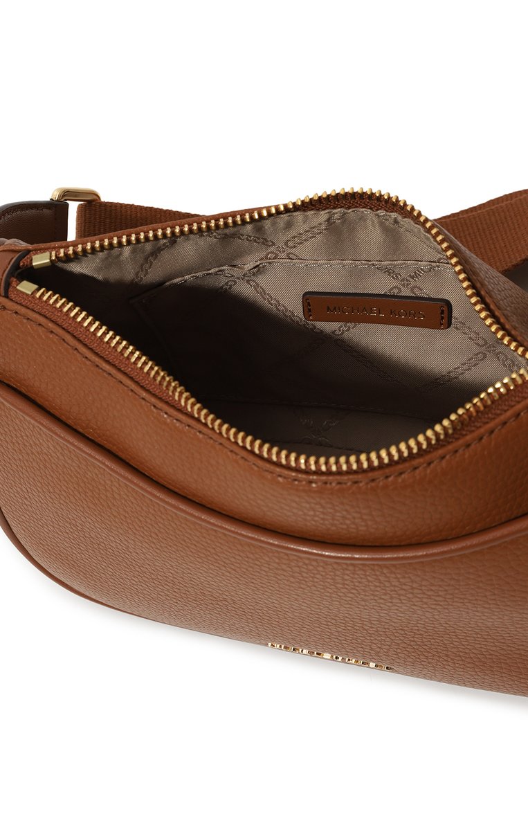 Женская сумка jet set medium MICHAEL MICHAEL KORS коричневого цвета, арт. 32T4GJ6C6T | Фото 5 (Материал: Натуральная кожа; Размер: medium; Материал сплава: Проставлено; Драгоценные камни: Проставлено; Ремень/цепочка: На ремешке)