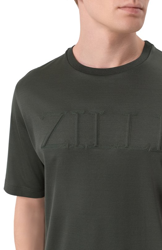 Хлопковая футболка Zilli TSR02AM0100VZL000_ Зелёный  TSR02AM0100VZL000_ Фото 5