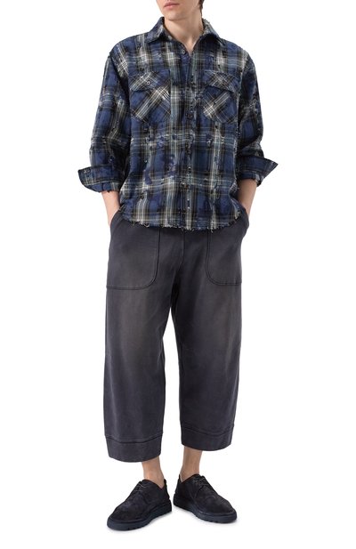 Хлопковая рубашка destroyed WHO_AM, арт. MCS1-WIM1-BLU, фото 2