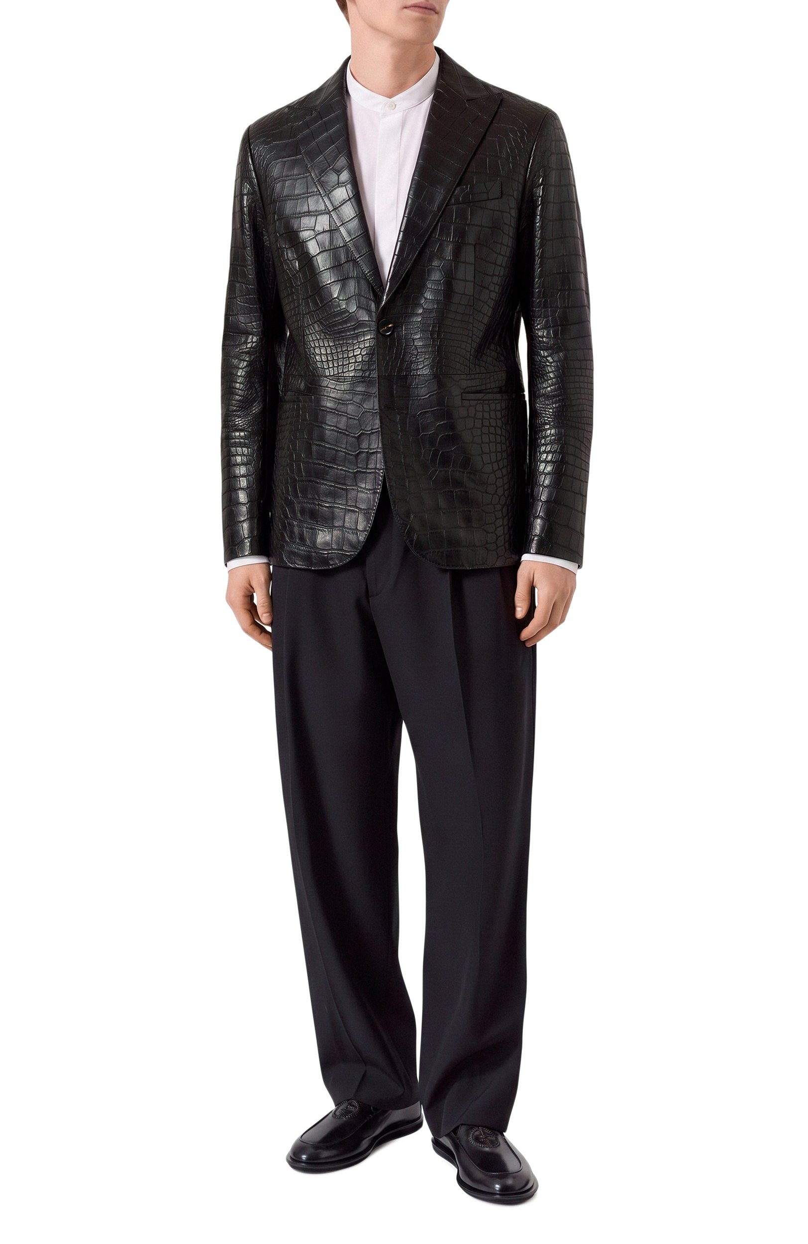 Пиджак из кожи крокодила GIORGIO ARMANI, арт. RSG05P/RSP10, фото 2
