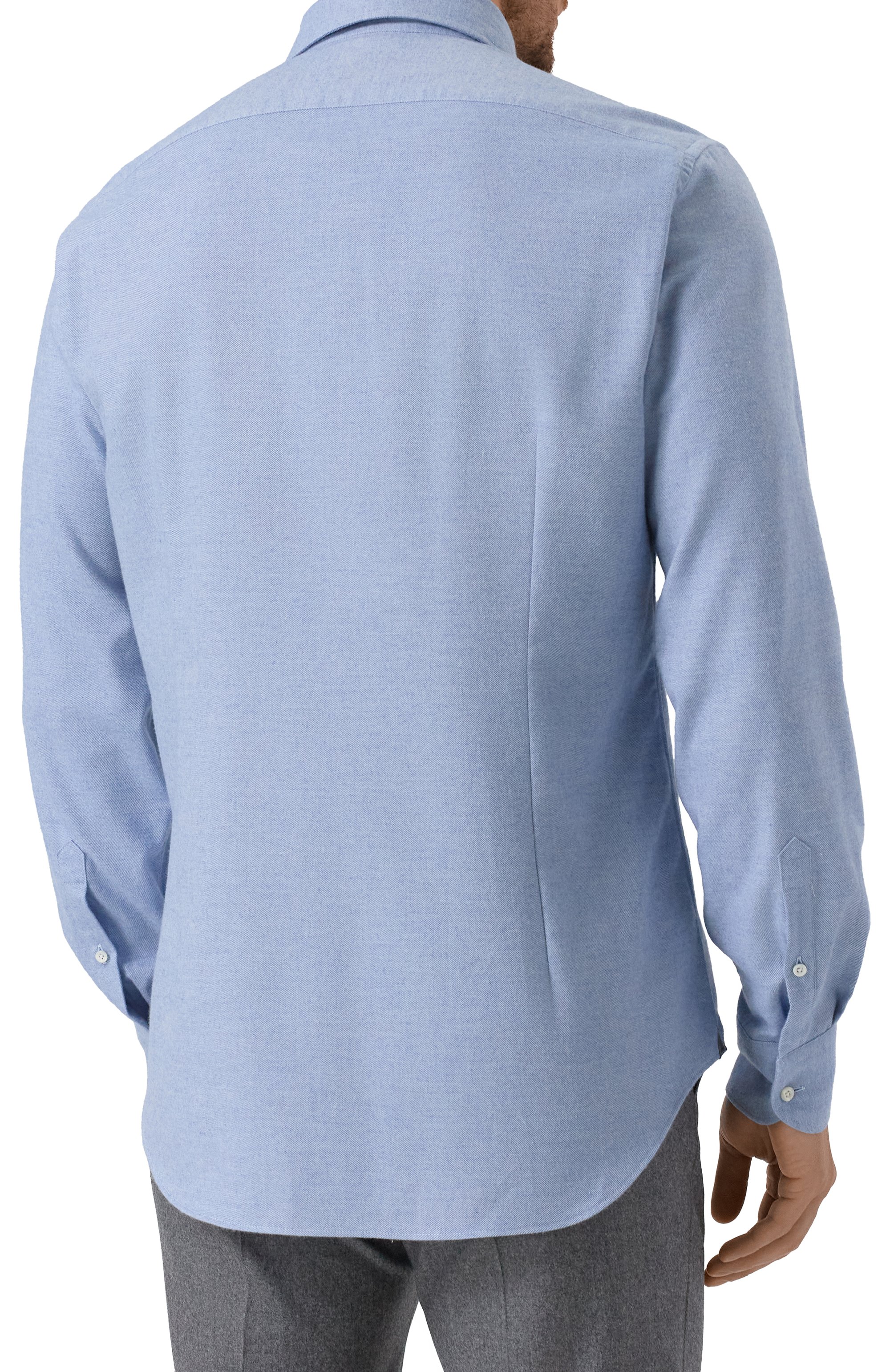 Рубашка из хлопка и кашемира CORNELIANI голубого цвета по цене 46850 руб., арт. 26P156-2611629, фото 4 Рубашка из хлопка и кашемира CORNELIANI, арт. 26P156-2611629, фото 4