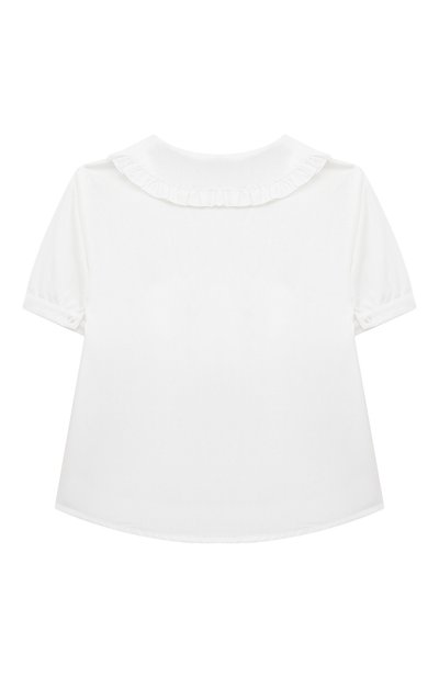 Хлопковая блузка ALETTA белого цвета по цене 9490 руб., арт. AC220620C-53/4A-8A, фото 2 Хлопковая блузка ALETTA, арт. AC220620C-53/4A-8A, фото 2