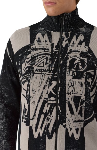 Хлопковый кардиган DIESEL темно-серого цвета по цене 48600 руб., арт. A19469/0NKCJ, фото 5 Хлопковый кардиган DIESEL, арт. A19469/0NKCJ, фото 5