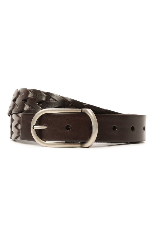 Кожаный ремень Brunello Cucinelli MAUPP333 Коричневый MAUPP333