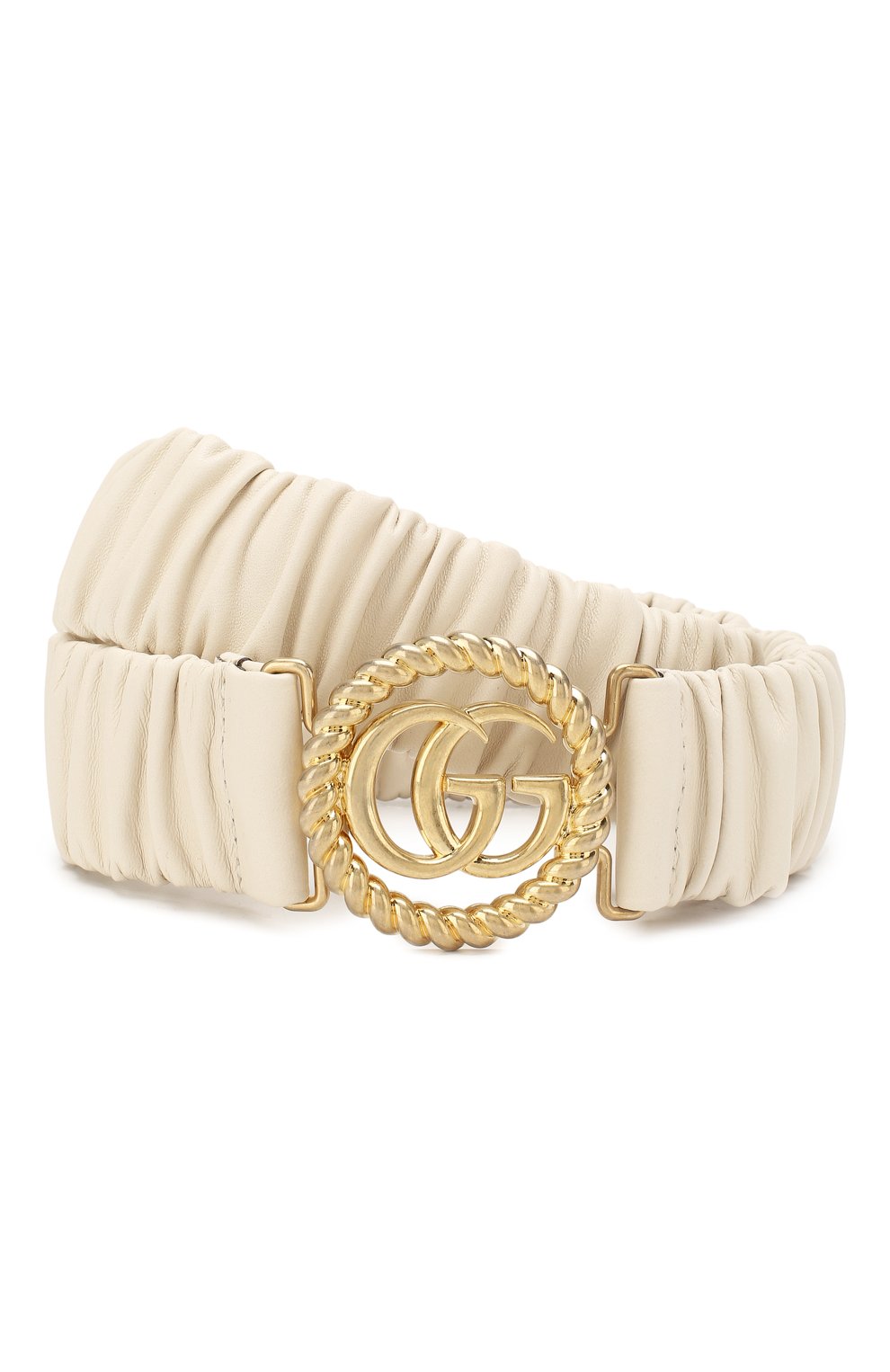 Кожаный пояс GUCCI белого цвета по цене 72950 руб., арт. 602074/B340G, фото 1 Кожаный пояс GUCCI, арт. 602074/B340G, фото 1