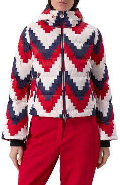 Женский пуховик PERFECT MOMENT разноцветного цвета, арт. W3001158/P0LAR FLARE SKI JACKET II | Фото 3 (Длина (верхняя одежда): Короткие; Рукава: Длинные; Материал сплава: Проставлено; Материал утеплителя: Пух и перо; Драгоценные камни: Проставлено; Материал подклада: Синтетический материал; Кросс-КТ: лыжи, Пуховик; Стили: Спорт-шик; Материал внешний: Синтетический материал)