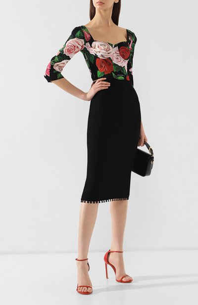 Шелковый топ DOLCE & GABBANA разноцветного цвета по цене 140500 руб., арт. F73G0T/FSAX7, фото 2 Шелковый топ DOLCE & GABBANA, арт. F73G0T/FSAX7, фото 2