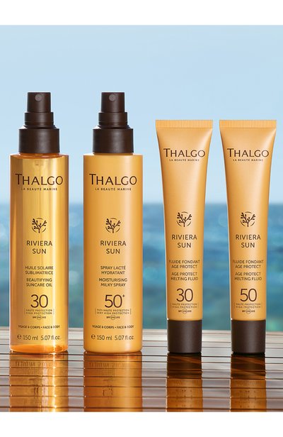 Солнцезащитный увлажняющий спрей-молочко для лица и тела spf 50+ riviera sun (150ml) THALGO, арт. VT23003, фото 3
