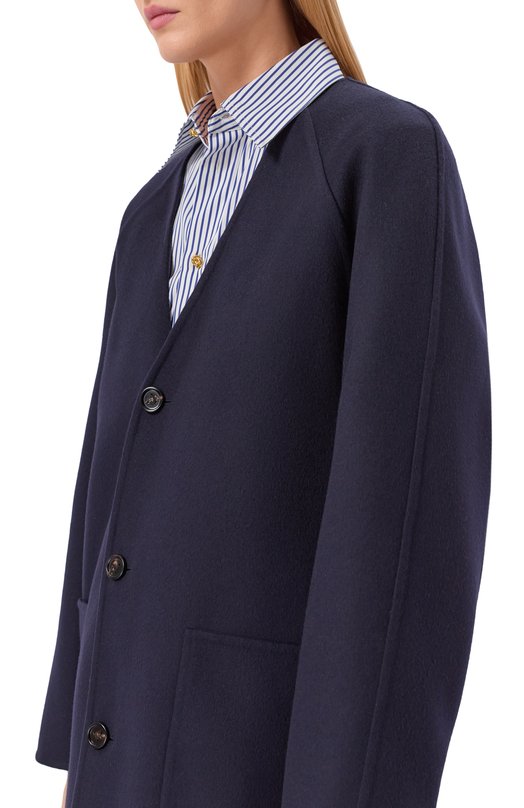 Полупальто из шерсти и кашемира Bottega Veneta 836337/V3000 Синий  836337/V3000 Фото 5