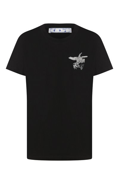 Женская хлопковая футболка OFF-WHITE, арт. 0WAA049F20JER0061009