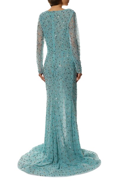 Платье SPERANZA COUTURE бирюзового цвета по цене 430000 руб., арт. SC010, фото 4 Платье SPERANZA COUTURE, арт. SC010, фото 4