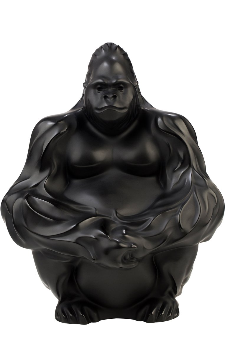 Скульптура gorilla LALIQUE черного цвета, арт. 10600200 | Фото 1 (Статус проверки: Проверена категория; Нос: Не проставлено; Региональные ограничения белый список (Axapta Mercury): Не проставлено; Автоматизация Diginetica: Не назначено; Ограничения доставки: fragile-2)