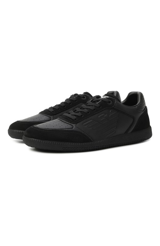 Кожаные кеды EA7 7X000405/AF19826 Чёрный 7X000405/AF19826