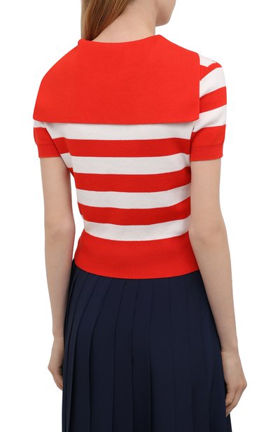 Хлопковый пуловер MIU MIU, арт. MML469-1Y4X-F0D17, фото 4