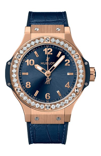 Женские часы big bang gold blue diamonds HUBLOT, арт. 361.PX.7180.LR.1204