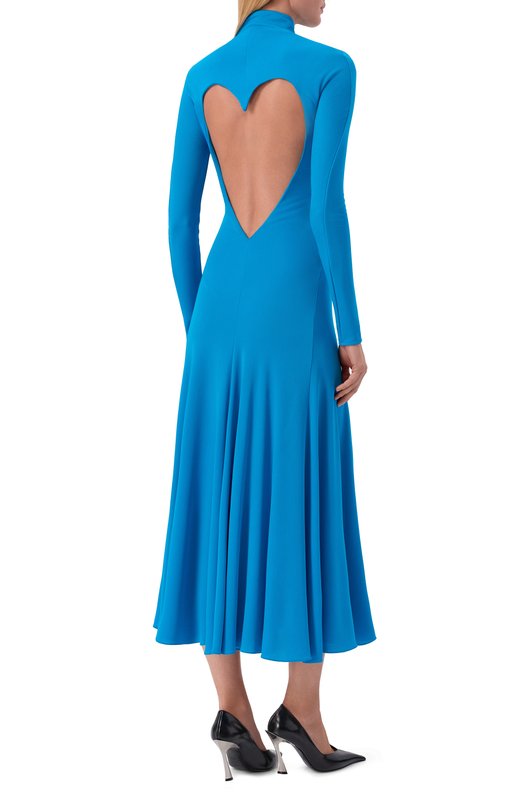 Платье из вискозы Alaia AA9R2789J070B Голубой  AA9R2789J070B Фото 4