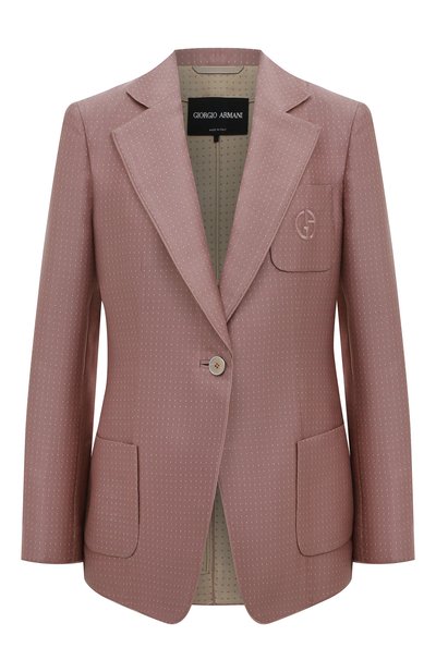 Женский жакет из хлопка и шелка GIORGIO ARMANI, арт. 2SHGG00C/T033W