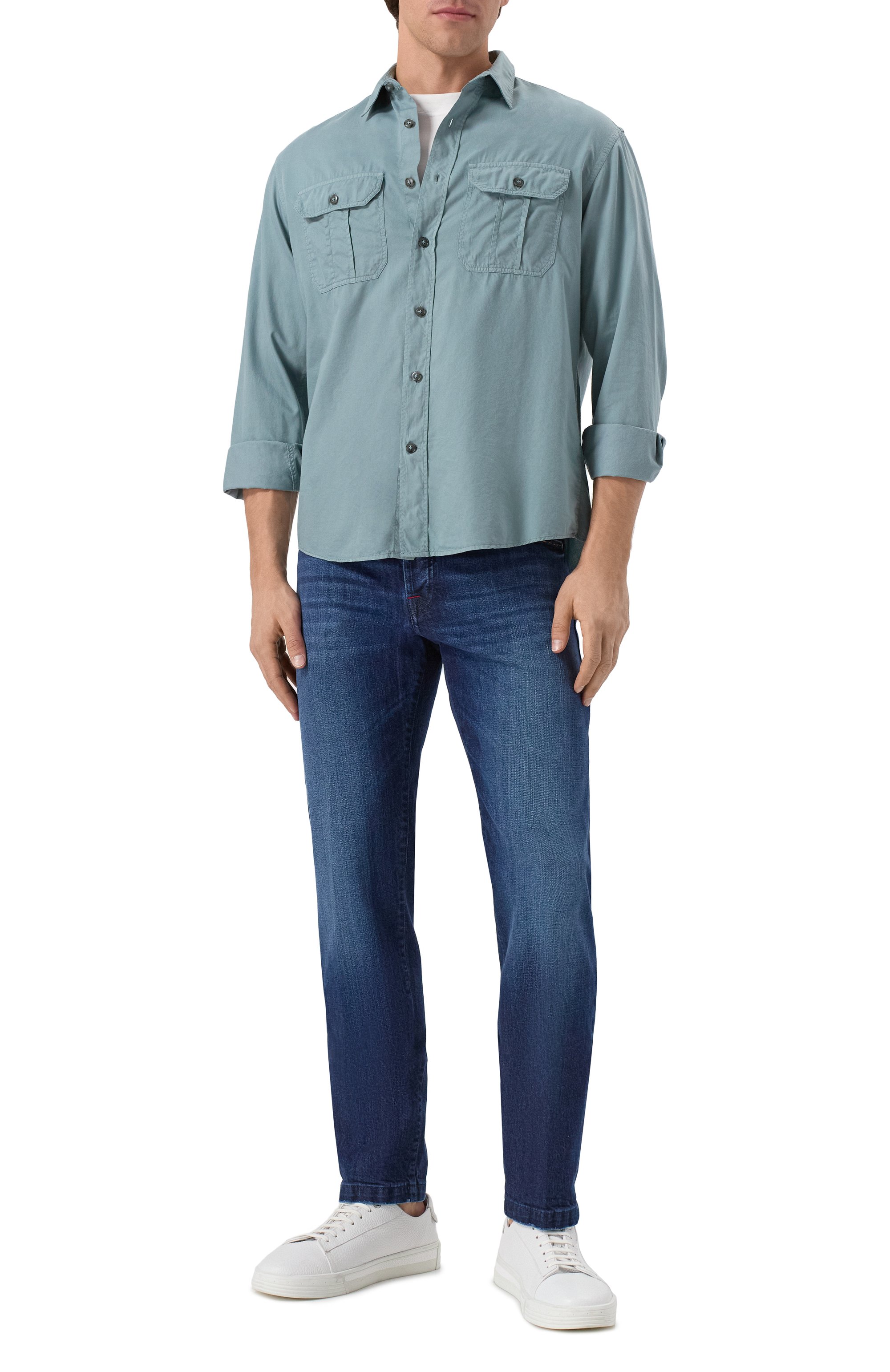 Рубашка из хлопка и лиоцелла CANALI, арт. CSL2067/GM03494, фото 2