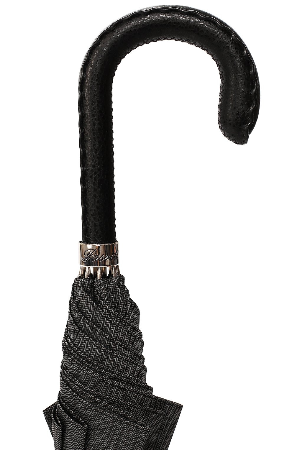 Зонт-трость PASOTTI OMBRELLI темно-серого цвета по цене 23750 руб., арт. 478/MINICHEVR0N/1/N36, фото 5 Зонт-трость PASOTTI OMBRELLI, арт. 478/MINICHEVR0N/1/N36, фото 5