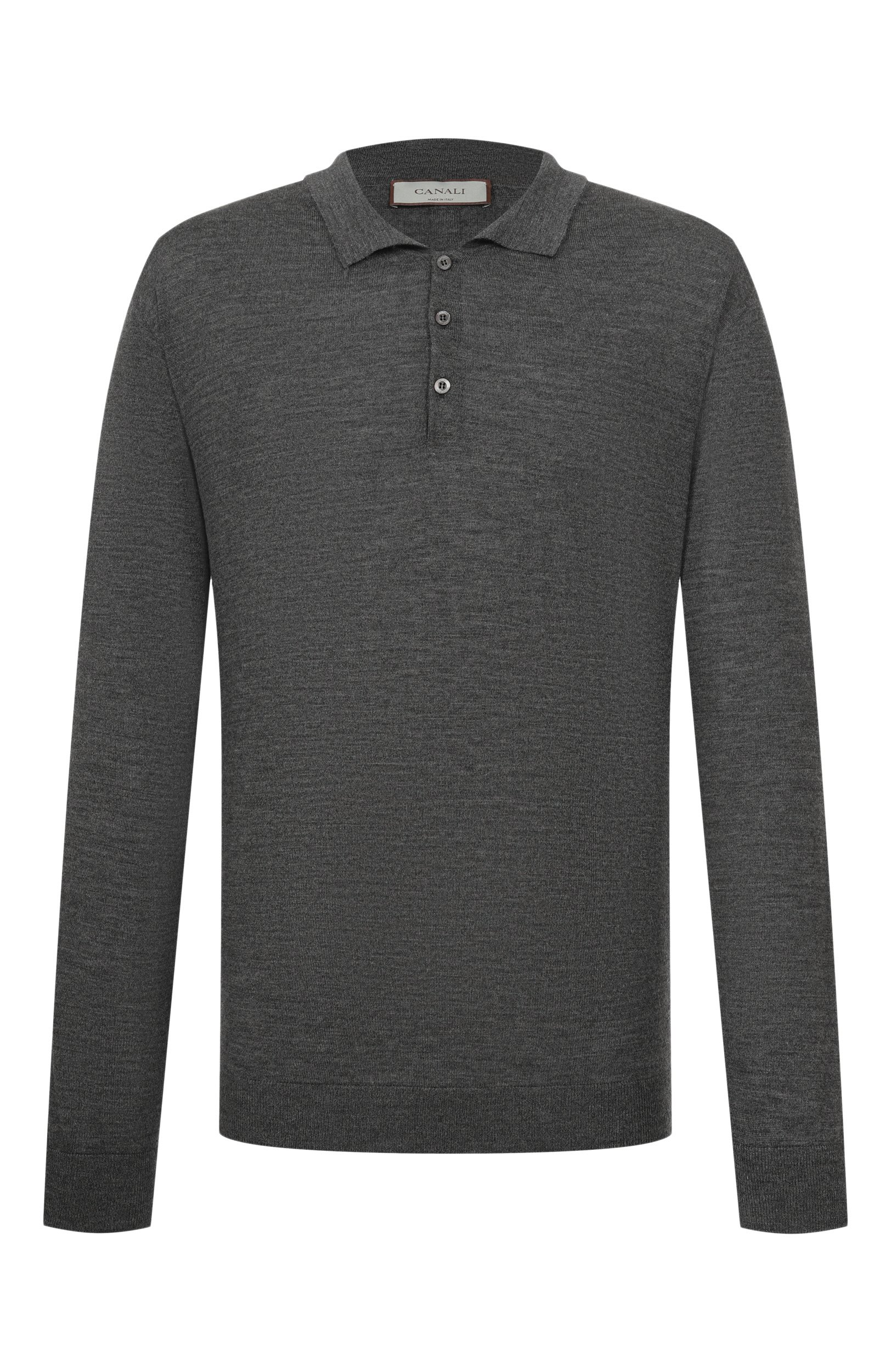 Шерстяное поло CANALI темно-серого цвета по цене 99950 руб., арт. C1123/MK02353, фото 1 Шерстяное поло CANALI, арт. C1123/MK02353, фото 1