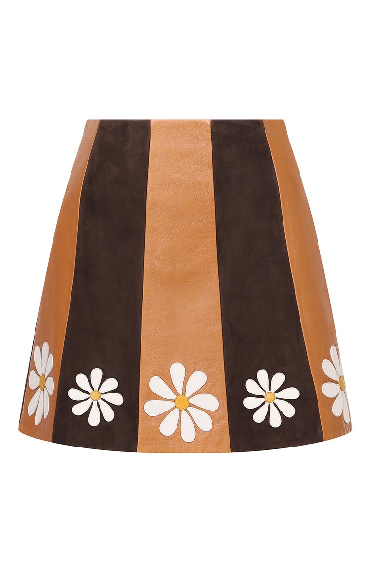 Кожаная юбка MIU MIU, арт. MPD637-1U61-F0003, фото 1