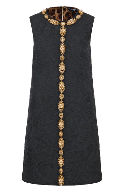 Женское платье из хлопка и шелка DOLCE & GABBANA, арт. F6AMRZ/HJMQ0