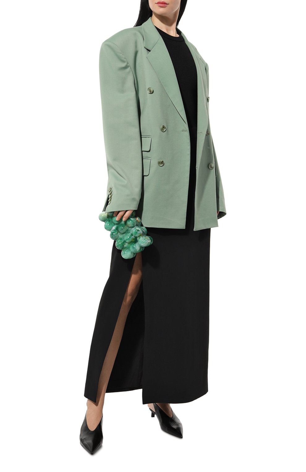 Клатч bubble CULT GAIA зеленого цвета по цене 46950 руб., арт. CL2963, фото 7 Клатч bubble CULT GAIA, арт. CL2963, фото 7