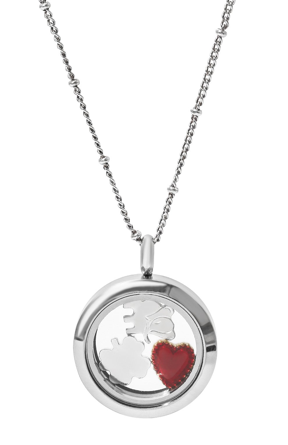 Кулон на цепочке HYPSO, арт. L0CKET MEDIUM 3 CHARMS SILVER C0L0R, фото 3