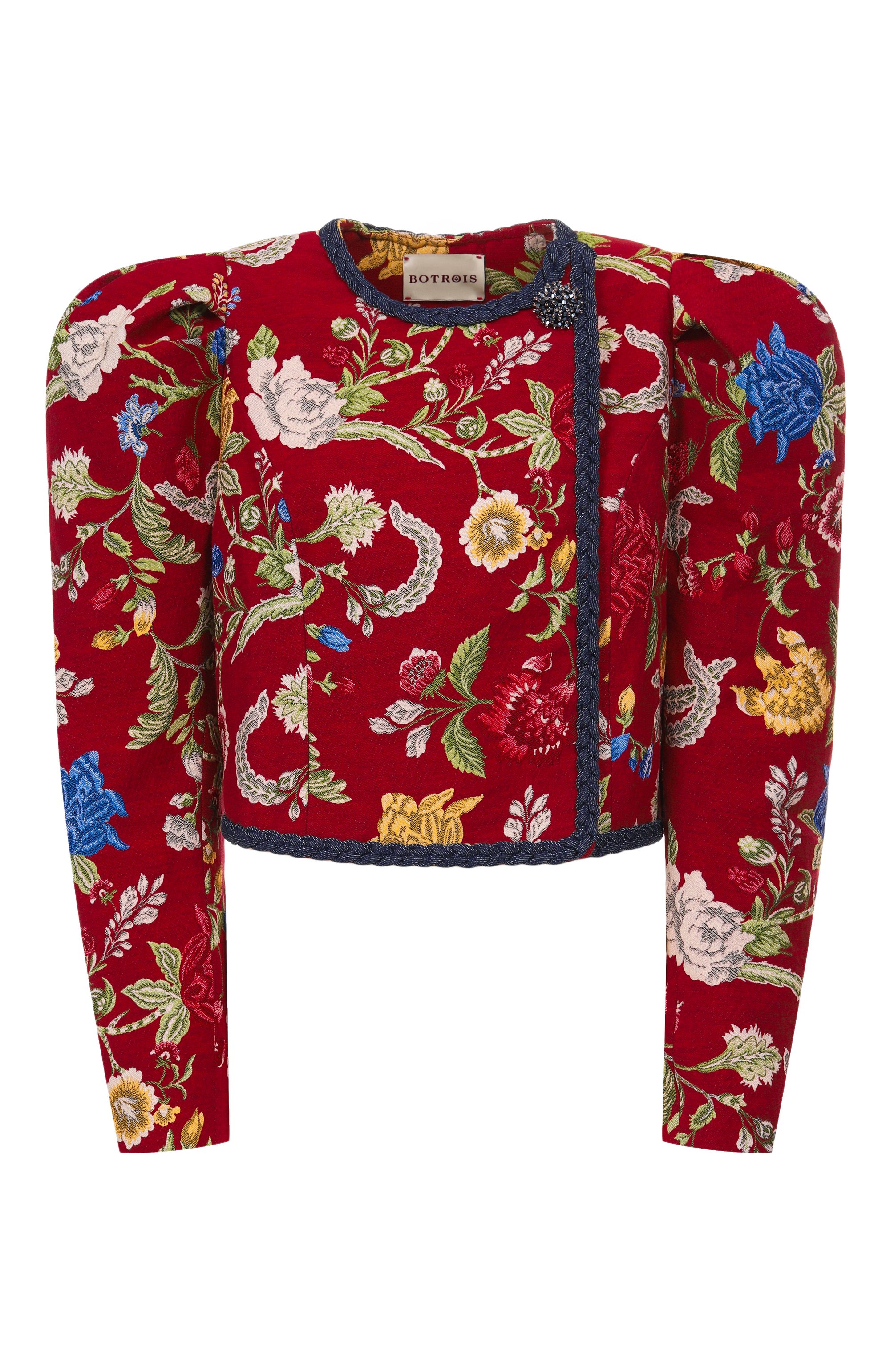 Хлопковый жакет BOTROIS красного цвета по цене 37900 руб., арт. SKU68463307, фото 1 Хлопковый жакет BOTROIS, арт. SKU68463307, фото 1