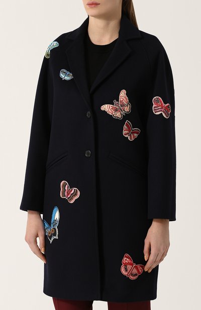 Пальто из смеси шерсти и кашемира с отделкой в виде бабочек VALENTINO, арт. PB3CA2C5/15E, фото 3