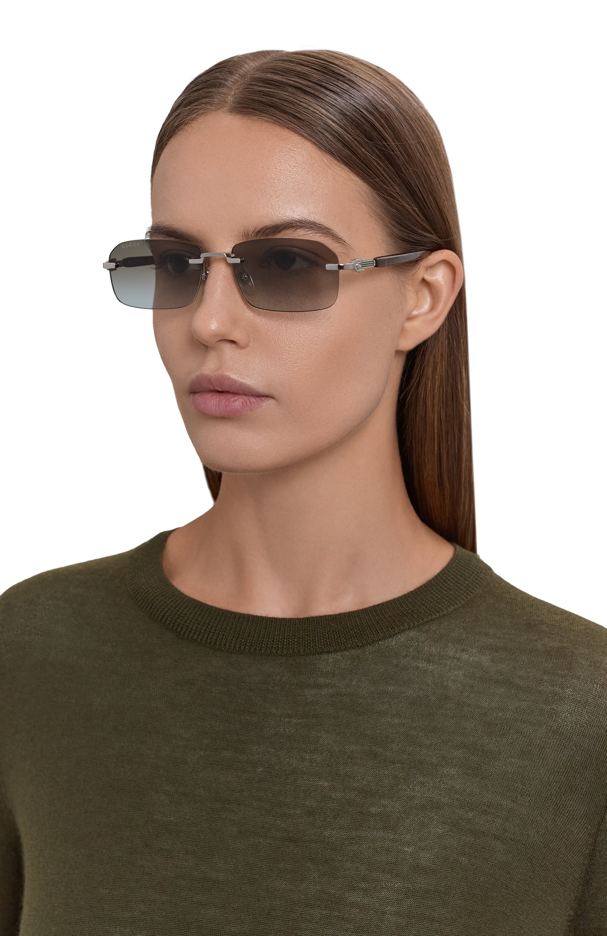 Солнцезащитные очки GUCCI серого цвета по цене 58700 руб., арт. GG1221S 008, фото 3 Солнцезащитные очки GUCCI, арт. GG1221S 008, фото 3