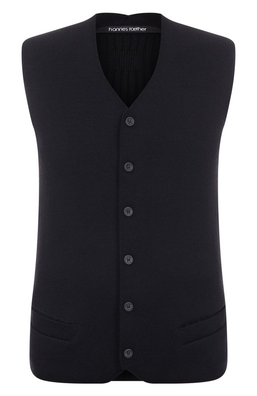 Шерстяной жилет Hannes Roether GI16LET.130 Чёрный GI16LET.130