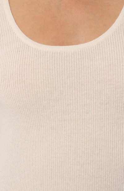 Кашемировая майка TEGIN кремового цвета по цене 24700 руб., арт. 2225-9915, фото 5 Кашемировая майка TEGIN, арт. 2225-9915, фото 5