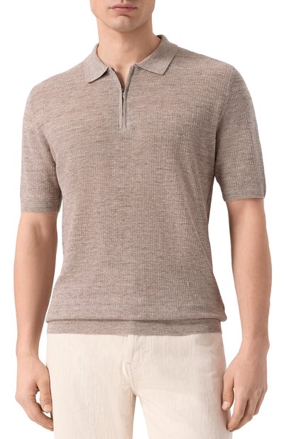 Поло изо льна и шелка CORNELIANI, арт. 27M566/2725134, фото 3